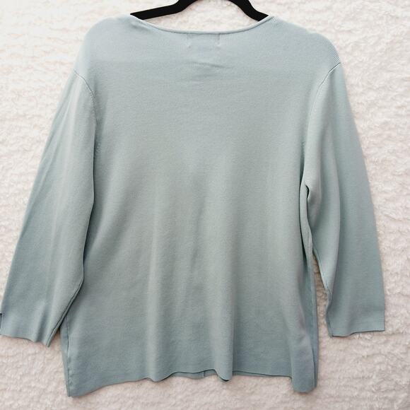 Sweater Cardigan Button XL Seafoam Minimalist Quiet Luxury Soft Girl Capsule - Picture 2 of 8
